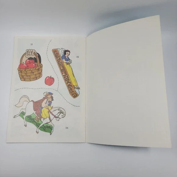VTG Golden Book Snow White And The Seven Dwarfs Giant Sticker Fun Unused 1993 - Picture 8 of 10